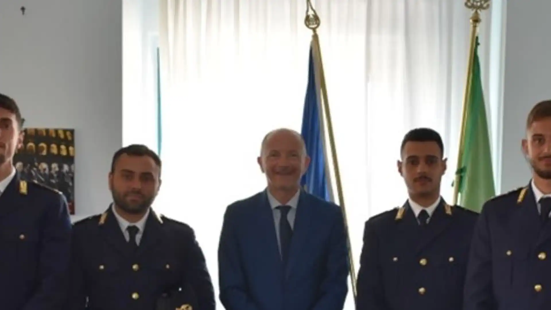 Isernia: quattro nuovi agenti della Polizia Di Stato assegnati alla Questura. Il saluto del Questore Della Cioppa.